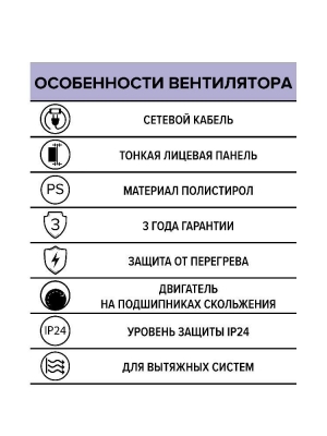Вентилятор накладной A D150 выключатель с вилкой AURAMAX